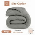 thumbnail image 3 of Lux Decor Lightweight King Comforter - All Season Down Alternative Bedding, OEKO-TEX Certified, Soft & Breathable with Diamond Quilted Design (90"x102", Grey), 3 of 8