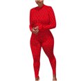 thumbnail image 2 of Women's Performance Yoga Suit, Breathable Moisture-Wicking, High-Compression Design, Seamless Yoga Top, For Fitness, Gym Workouts, Lightweight Polyester, Stretchy Elastic Waistband, Gymwear,, 2 of 9