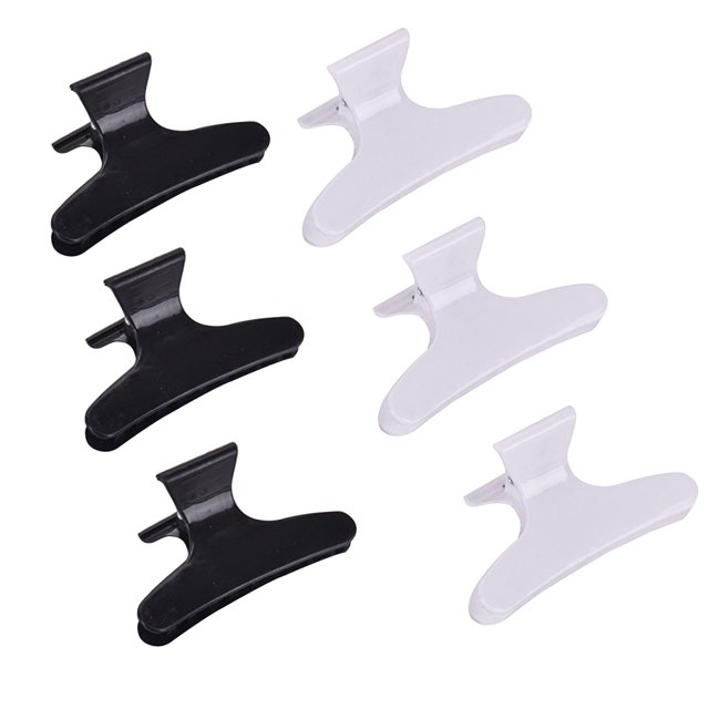 24 pinzas antideslizantes para el pelo, elegantes y prácticas, para peluquería (12 unidades en blanco y negro)
