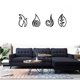 thumbnail image 2 of Estilo Bohemio Chimenea Pared Pegatina Decoración De Pared Pegatina Negro Acrílico Fondo Pegatina 4 Unids/Set Serendint HA021962-00, 2 of 7