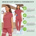 thumbnail image 5 of VIAOLI Scrubs Set for Women Nurse Uniform Jogger Set Stretch Top & Pants with Multi Pocket for Nurse Workwear, 5 of 6