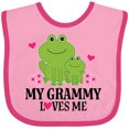 thumbnail image 3 of Inktastic My Grammy Loves Me Granddaughter Girls Baby Bib, 3 of 4