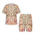 thumbnail image 1 of Balery Indian Paisley 1 Conjunto de Pijama Infantil de Manga Corta con Estampado – Ropa de Dormir de Algodón Suave-3X-Large, 1 of 6