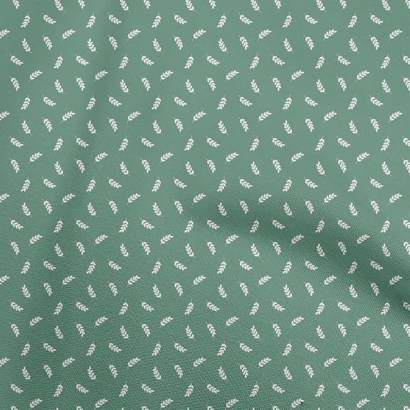 oneOone Cotton Silk Green Fabric Leaves Quilting Supplies Print Sewing Fabric By The Yard 42 Inch Wide