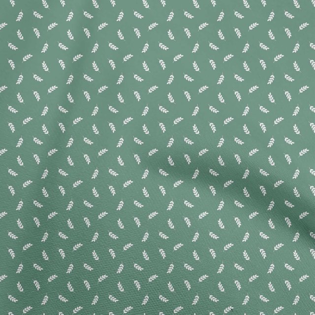 oneOone Rayon Green Fabric Leaves Fabric For Sewing Printed Craft Fabric By The Yard 56 Inch Wide
