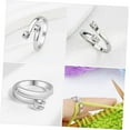 thumbnail image 3 of 2pcs Crochet Loop Vintage Decor Yarn Tension Ring Crochet Open Finger Rings Knitting String Simple, 3 of 5