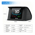thumbnail image 4 of Velocímetro P10 Coche Bloosom  Hud Pantalla Digital Computadora A Bordo Alarma Negro, 4 of 4