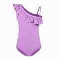 thumbnail image 4 of kpoplk Girls One Piece Swimsuit Quick Dry Beach Swimwear Bathing Suit 2-12 Years(Purple,11-12 Y), 4 of 5