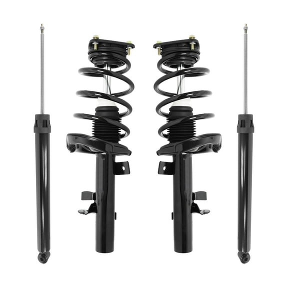 Unity Automotive Front & Rear Complete Strut Assembly Shock Kit Fits 2012-2018 Ford Focus, 4-11085-252150-001