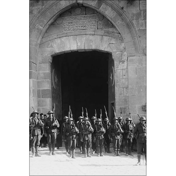 24"x36" Gallery Poster, surrender of Jerusalem israel to the British, December 9, 1917