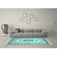thumbnail image 3 of Ahgly Company Indoor Rectangle Persian Light Blue Traditional Area Rugs, 7' x 9', 3 of 4