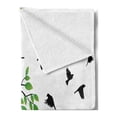 thumbnail image 2 of Birds Soft Flannel Fleece Throw Blanket, Spring Tree Silhouette of Flyind Animal Wind Liberty Peace Design Living, Cozy Plush for Indoor and Outdoor Use, 60" x 80", Green Black White, by Ambesonne, 2 of 5