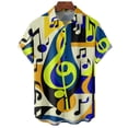 thumbnail image 4 of Telankuip Tropical Music Festival Print Short Sleeve Casual Shirts Mens Loose Breathable Button down Shirt for Beach Vacation 2026 Summer Colorful Stylish Tops with Pocket Light Green XXXXXL, 4 of 4