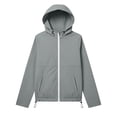 thumbnail image 7 of Tsivenald Women's Solid Color Jacket And Winter Fashion Casual Waterproof Hem Drawstring Hooded Drawstring Jacket, Gray S-2XL, 7 of 7