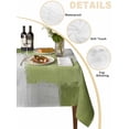 thumbnail image 5 of Sage Green Abstract Rectangle Tablecloth, Grey Geometric Oil Painting Vintage Waterproof & StainResistant Tablecloth, Washable Oil-proof Table Cover for Dining/Party/Wedding/Camping/Buffet 52x70 In, 5 of 9