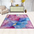 thumbnail image 2 of Yayeee Area Rugs for Living Room 5.2'x4' Non Slip Washable Bedroom Floor Carpet, Watercolor Blue Marble Pattern, 2 of 5