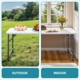 thumbnail image 5 of Uforic 6FT Foldable Table, White HDPP Rectangular Portable Table with Carry Handle for Indoor Outdoor Picnic Party Camping, 5 of 10