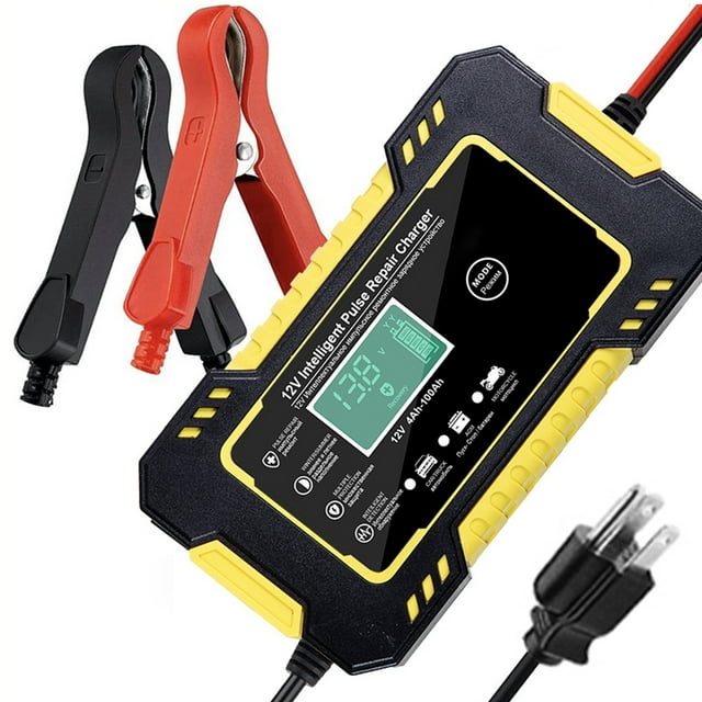 Labymos Car Battery Charger,12V 6A Smart Automatic Battery Charger Maintainer with LCD Display Pulse Repair