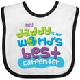 thumbnail image 3 of Inktastic Carpenter Daddy for Son Boys Baby Bib, 3 of 4