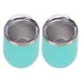 thumbnail image 4 of Vaso Aislado Al Vacío De Doble Pared, Vaso De Vino Aislado En Forma De U Fácil De Limpiar Con Pajita Para Oficina OTVIAP Menta verde, 4 of 8