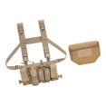 thumbnail image 4 of Aparejo portátil del chaleco del pecho con el chaleco al aire libre de los multibolsillos que acampa senderismo Caqui Soledad Bolsa de chaleco Molle, 4 of 9