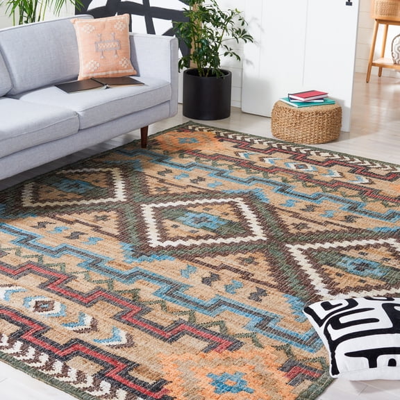 Safavieh Kilim Dewayne Tribal Area Rug, Natural/Blue, 8' x 10'