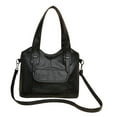 thumbnail image 3 of Bolso de hombro para mujer, suave, de piel sintética, elegante, para teléfono, cosméticos y viajes. Negro, 3 of 7