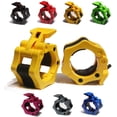 thumbnail image 1 of 2” Olympic Barbell Clamps - Solid ABS Locking Barbell Collars with Quick Release - for Professional Training Strong Lifts and Olympic Training- Set of 2, 1 of 4