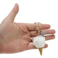thumbnail image 4 of Unique Bargains 1 Pc Fashion Tassel Ice Cream Cone Handbag Charm Bag Accessories White, 4 of 5