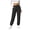 Black, variant on TEMOFON Women's Fleece Sweatpants Cuffed Jogger Soft Lounge Pants with Pockets Adjustable Drawstring for Casual Workout Running