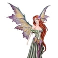 thumbnail image 5 of Amy Brown Large Summer Fairy Queen With Flower Adornment Statue Garden Fairies, 5 of 10