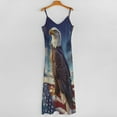 thumbnail image 5 of Beautiful Eagle And USA Flag Sleeveless Dress Women's Evening Dress Womans Clothing, 5 of 9
