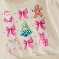 thumbnail image 4 of Toddler Baby Girl Christmas Outfit Bowknot  Sweatshirt Long Sleeve Sweater Shirt Pullover Top Fall Winter Xmas Holiday Clothes, 4 of 7
