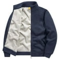 thumbnail image 4 of Men's Polar Lined Jacket Warm Full Zip Up Thick Jacket Soft Outwear Winter Coat with Zipper Pocket,For men in autumn and winter, there are warm, thickened jackets, warm jackets, 4 of 5