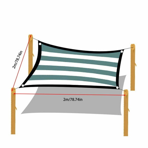 Rectangle Sun Shade Sail, 95% UV Protection Patio Canopy for Pool, Garden, Backyard - Breathable HDPE Fabric with Steel Grommets(Army Green)