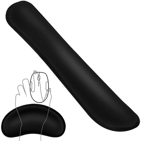 Gel Typing Pad Peroptimist Keyboard Wrist Rest and Mouse Wrist Rest Pad, Made of Memory Foam, Superfine Fibre and Gel, Easy Typing and Wrist Pain Relief Perfect for Gaming, Computer, Laptop, Office ()