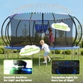 thumbnail image 6 of LHX Trampoline for Kids 12FT 14FT 16FT Outdoor Trampolines with Basketball Hoop, Safety Enclosure Net, Lights, Sprinklers, Recreational Heavy Duty Trampoline, 1400lbs Loading, Easy to Install, 6 of 10