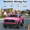thumbnail image 4 of TOKTOO 24V Ride on Car for Big Kids, 800W Powerful Wheels, Licensed Chevrolet Colorado 2 Seater Ride on Toys, Ride on Truck with Rear Storage, Electric Kids Car for Boys Girls Aged 3-8 Years, Pink, 4 of 10
