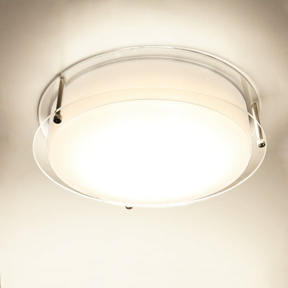  MingBright Flush Mount LED Ceiling Light Fixture, 10 inch 16W 1400 Lumens Ceiling Lamp, 3000K/4000K/5000K 3 Color Temperatures, cETL Certified for Kitchen, Hallway, Bedroom, Laundry