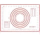 thumbnail image 1 of Alfombrilla de silicona grande para repostería, extra gruesa, antiadherente, con alfombrilla de medición para fondant, alfombrilla para mostrador, alfombrilla para amasar, revestimiento para horno, alfombrilla para corteza de tarta (L-16''(W)24''(L), rojo) BANYUO Electrónica, 1 of 5