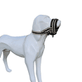 thumbnail image 2 of Dog Muzzle, [Upgraded] Nylon Soft Muzzle Anti-Biting Barking Secure, with Reflective Strip & Overhead Strip (Black，XL), 2 of 4