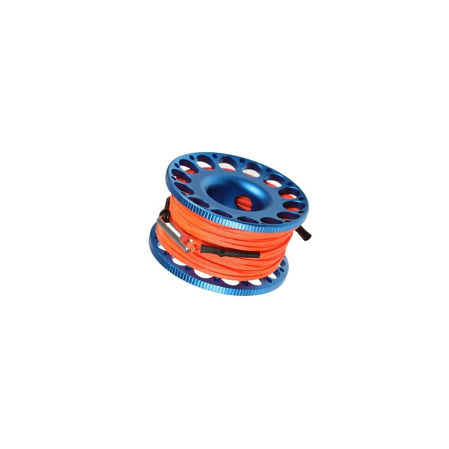 yingyy Reel Safety High Density 30m Rope Lightweight Aluminum Cave Diving Tech Spool Swimming Accessories Equipment Blue
