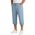 thumbnail image 4 of Pantalones Casuales para Hombre Bolsillo Sólido Pantalones Deportivos de Cintura Elástica Capris para Verano Al Aire Libre Casual Diario, 4 of 7