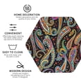 thumbnail image 3 of Kdxio Watercolor Romantic Paisley Funny Coasters,4 Pcs Leather Coasters,Housewarming Gifts,Protect Furniture from Water Marks Scratch and Damage, 3 of 6