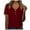 Burgundy, variant on Fesfesfes Workout Shirts Women Fashion Casual Shirts Short Sleeve Loose Tee Tops V Neck Blouse Shirts for Women L(US:8)
