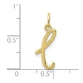 thumbnail image 4 of Diamond2Deal 10k Yellow Gold Letter l Initial Charm Pendant for Women, 4 of 6