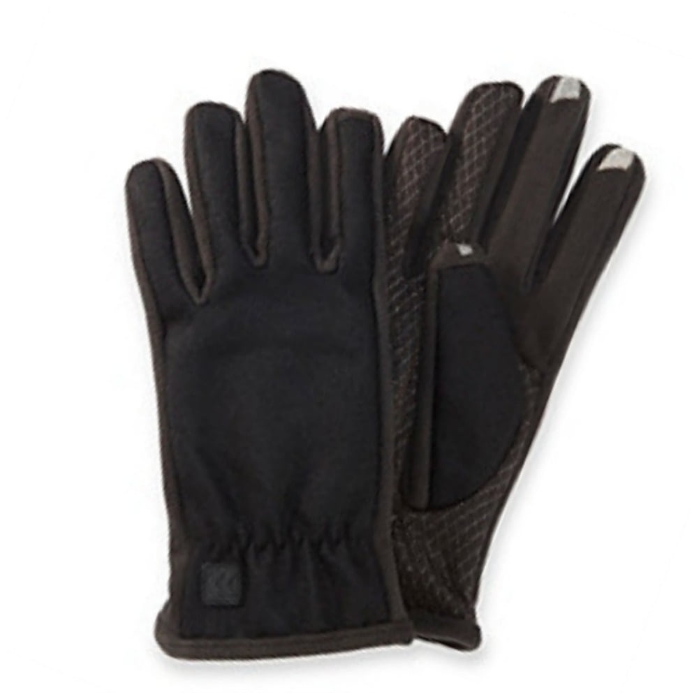 Mens Black ISOTONER Smart Touch Gloves 