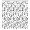 thumbnail image 3 of Ambesonne Surfboard Shower Curtain, Monochrome Coastal, 69"Wx70"L, Black White, 3 of 3
