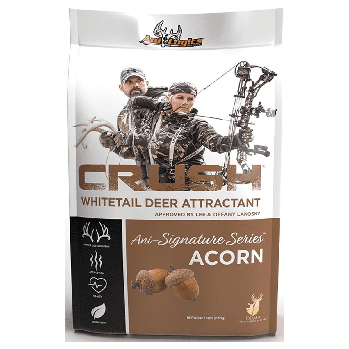 Ani-Logics Outdoors Crush Acorn Granular Deer Attractant 5 lb Bag, 6pack