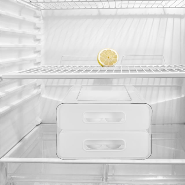 BESTYASH Organizador Apilable De Plástico Transparente Para Refrigerador Con Compartimentos Independientes